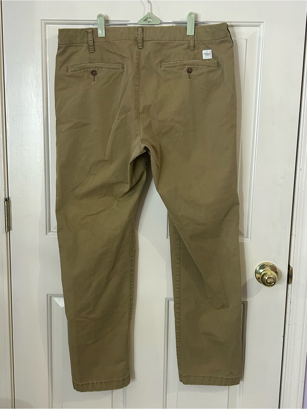 American Eagle Pants Mens 34x32 Beige Next Level Flex Original Straight Chino - Picture 2 of 10